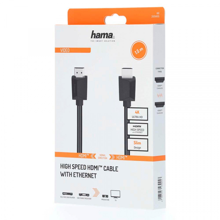 Hama Cable HDMI High Speed 4K 18 Gbit/s 1.5m Hama Cable HDMI High Speed 4K 18 Gbit/s 1.5m