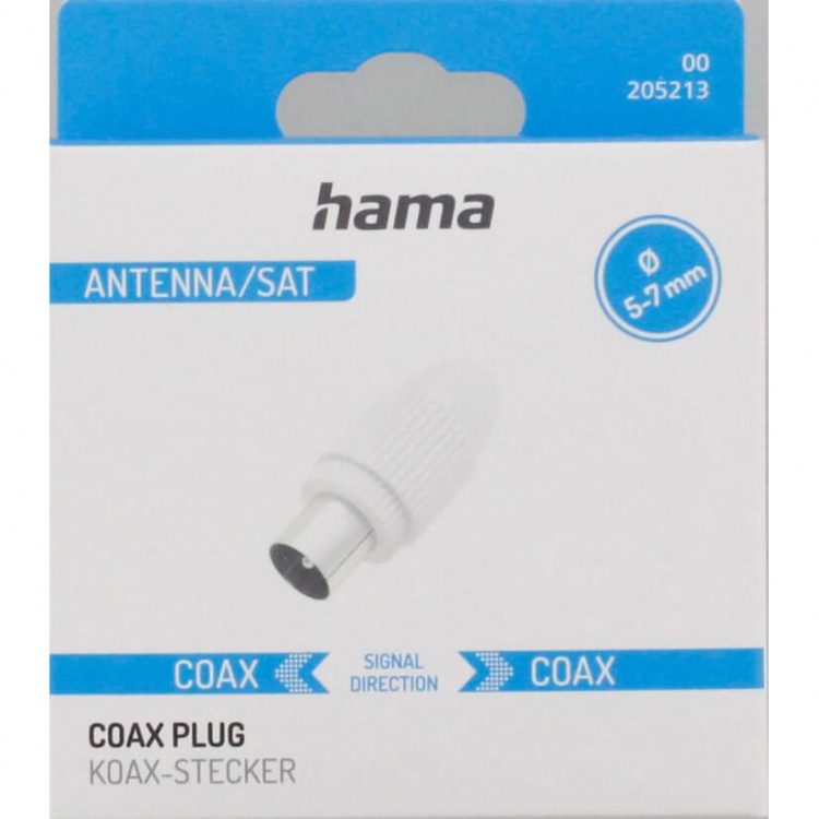 HAMA Antenna Plug Coax White