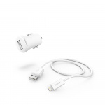 Hama Car Charging Kit Lightning White