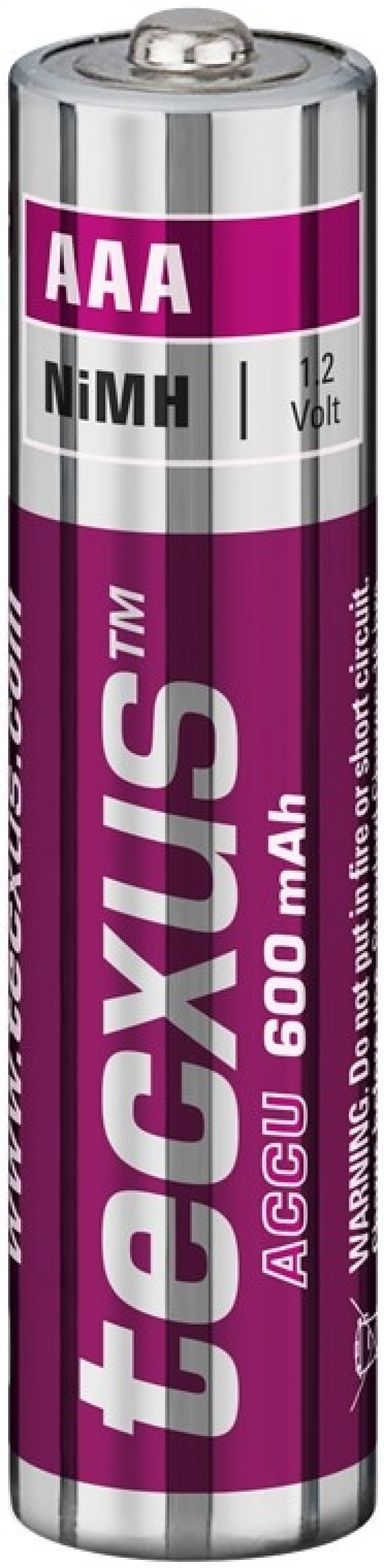 tecxus AAA (Micro)/HR03 laddningsbart batteri - 600 mAh, 4 st. blister Nickel-metallhydrid batteri (NiMH), 1,2 V