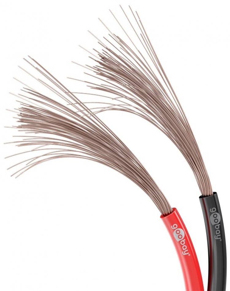 Goobay Högtalarkabel röd;svart CU 50 m rulle, tvärsnitt 2 x 0,5 mm² Goobay Högtalarkabel röd;svart CU 50 m rulle, tvärsnitt 2 x 0,5 mm²
