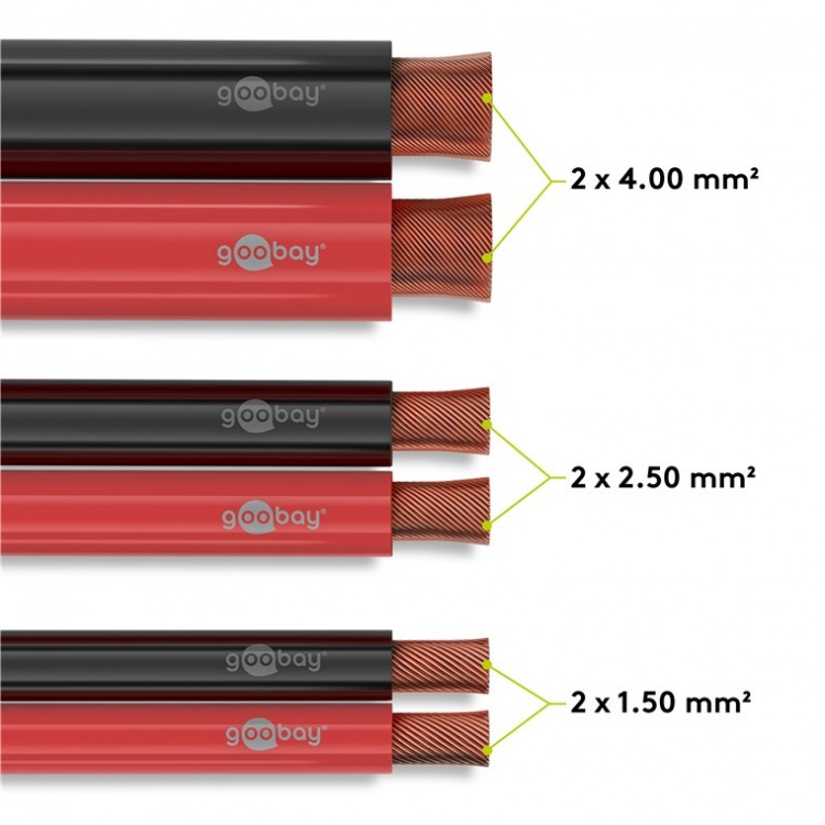 Goobay Högtalarkabel röd;svart CU 50 m rulle, tvärsnitt 2 x 0,5 mm² Goobay Högtalarkabel röd;svart CU 50 m rulle, tvärsnitt 2 x 0,5 mm²