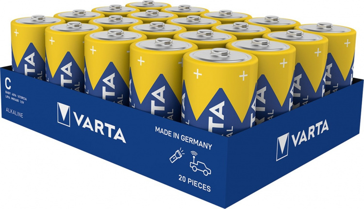 Varta LR14/C (Baby) (4014) batteri, 20 st. kartong alkaliskt manganbatteri, 1,5 V