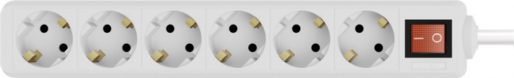 Goobay Grenuttag med brytare, 6 uttag, 5 m, vit jordat grenuttag för inomhusbruk Goobay Grenuttag med brytare, 6 uttag, 5 m, vit jordat grenuttag för inomhusbruk