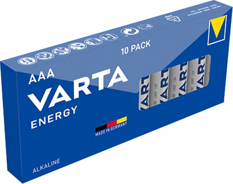 Varta LR03/AAA (Micro) (4103) batteri, 10 st. box alkaliskt manganbatteri, 1,5 V Varta LR03/AAA (Micro) (4103) batteri, 10 st. box alkaliskt manganbatteri, 1,5 V