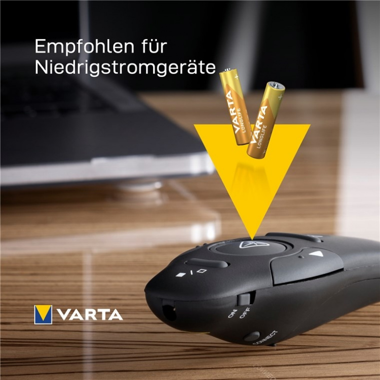 Varta LR03/AAA (Micro) (4103) batteri, 12 st. box alkaliskt manganbatteri, 1,5 V