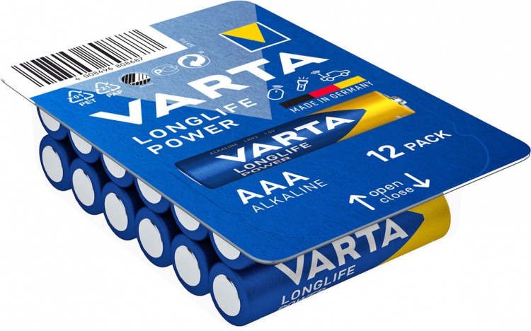Varta LR03/AAA (Micro) (4903) batteri, 12 st. box alkaliskt manganbatteri, 1,5 V