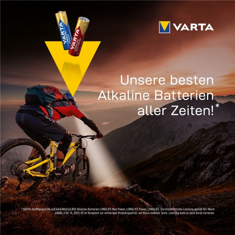 Varta LR6/AA (Mignon) (4906) batteri, 12 st. box alkaliskt manganbatteri, 1,5 V Varta LR6/AA (Mignon) (4906) batteri, 12 st. box alkaliskt manganbatteri, 1,5 V