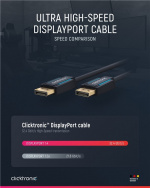 ClickTronic DisplayPort™-kabel Premiumkabel | 1x DisplayPort™-kontakt 1x DisplayPort™-kontakt | 2,0 m | UHD 8K @ 60 Hz