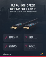 ClickTronic DisplayPort™-kabel Premiumkabel | 1x DisplayPort™-kontakt 1x DisplayPort™-kontakt | 3,0 m | UHD 8K @ 60 Hz ClickTronic DisplayPort™-kabel Premiumkabel | 1x DisplayPort™-kontakt 1x DisplayPort™-kontakt | 3,0 m | UHD 8K @ 60 Hz