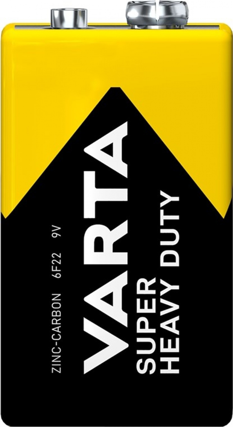 Varta 6F22/9 V Block (2022) batteri, 1 st. blister Zink- kol batteri, 9 V Varta 6F22/9 V Block (2022) batteri, 1 st. blister Zink- kol batteri, 9 V