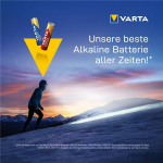 Varta LR03/AAA (Micro) (4903) batteri, 10 st. blister alkaliskt manganbatteri, 1,5 V