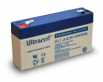 Ultracell Blybatteri 6 V, 1,3 Ah (UL1.3-6) Faston (4,8 mm) Blybatteri Ultracell Blybatteri 6 V, 1,3 Ah (UL1.3-6) Faston (4,8 mm) Blybatteri