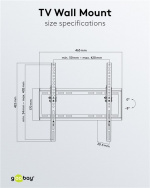Goobay TV-väggfäste Basic TILT (M) för TV-apparater från 32 till 55 tum (81-140 cm), lutbar upp till 35 kg