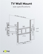 Goobay TV-väggfäste Basic FULLMOTION (M) för TV-apparater från 32 till 55 tum (81-140 cm), helt mobil (vridbart och lutat) upp till 35 kg