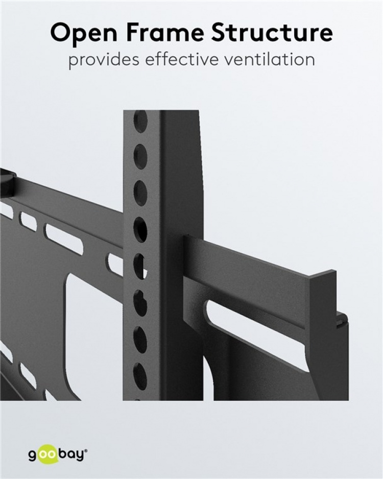 Goobay TV-väggfäste Pro FIXED (M) för TV-apparater från 32 till 55 tum (81-140 cm) (upp till 50 kg)