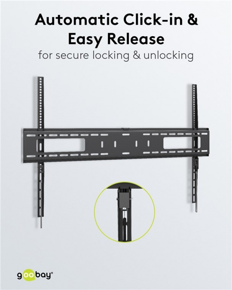 Goobay TV-väggfäste Pro FIXED (XL) för tv-apparater från 43 till 100 tum (109-254 cm) till 75 kg Goobay TV-väggfäste Pro FIXED (XL) för tv-apparater från 43 till 100 tum (109-254 cm) till 75 kg