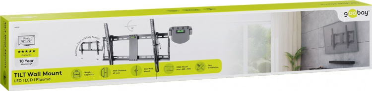 Goobay TV-väggfäste Pro TILT (L) för TV-apparater från 37 till 70 tum (94-178 cm), vippbar upp till 70 kg Goobay TV-väggfäste Pro TILT (L) för TV-apparater från 37 till 70 tum (94-178 cm), vippbar upp till 70 kg