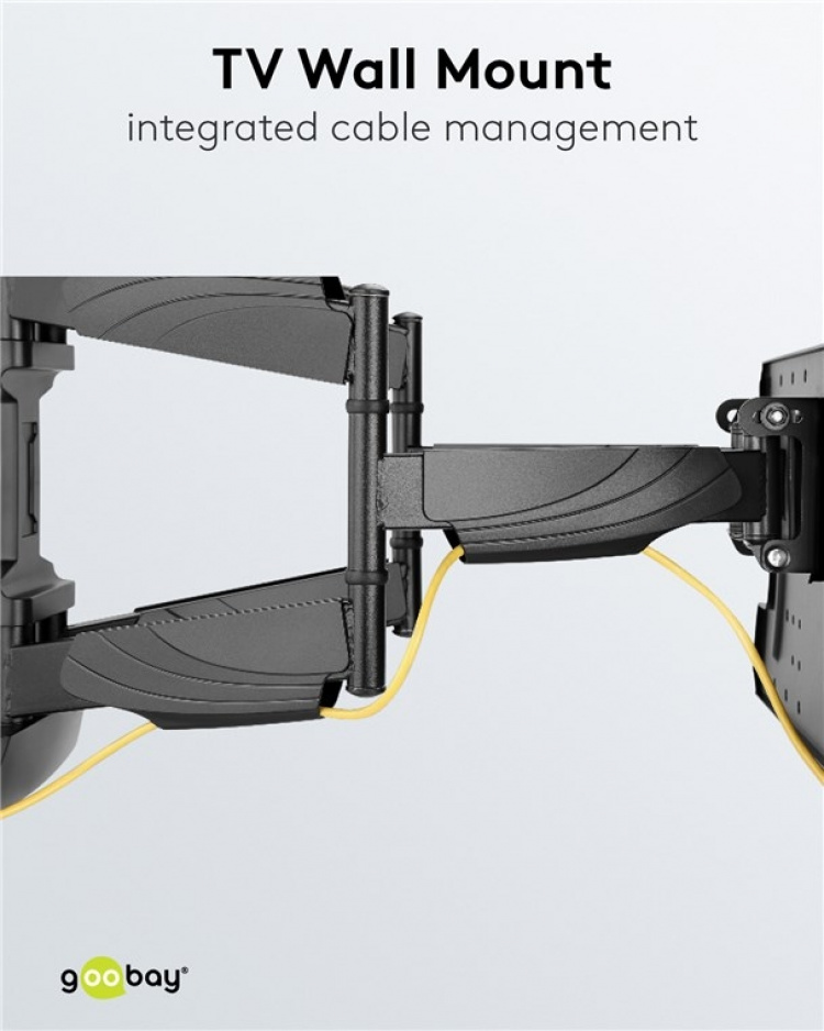 Goobay TV-väggfäste OLED FULLMOTION (L) speciellt för OLED-TV-apparater från 37 till 70 tum (94-178 cm), helt rörliga (vridbart och lutat) upp till 30 kg