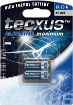 tecxus LR23, 2 st. i blister batteri, 2 st. i blister alkaliskt manganbatteri, 12 V