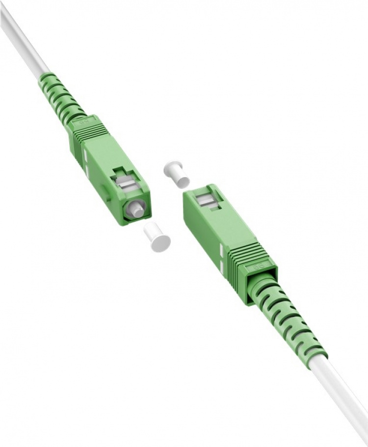 Goobay Fiberoptisk kabel (FTTH), Singlemode (OS2) White, vit (Simplex), 20 m plugg SC-APC (8°) > plugg SC-APC (8°), halogenfri kabelhölje (LSZH)