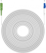 Goobay Fiberoptisk kabel (FTTH), Singlemode (OS2) White, vit (Simplex), 25 m plugg SC-APC (8°) > LC plugg (UPC), halogenfri kabelhölje (LSZH)