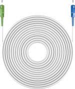 Goobay Fiberoptisk kabel (FTTH), Singlemode (OS2) White, vit (Simplex), 1 m plugg SC-APC (8°) > SC plugg (UPC), halogenfri kabelhölje (LSZH)