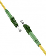 Goobay Fiberoptisk kabel (FTTH), Singlemode (OS2) Yellow, gul (Simplex), 2 m plugg LC-APC (8°) > plugg LC-APC (8°), halogenfri kabelhölje (LSZH)