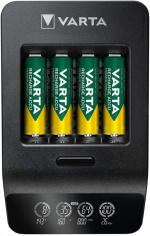 Varta LCD Smart Charger+ (typ 57684) inkl. 4x AA 2100 mAh laddar upp till 4x AA-batterier eller AAA-batterier (NiMH) samtidigt