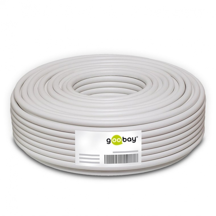 Goobay Högtalarkabel transparent CCA 25 m rulle, tvärsnitt 2 x 2,5 mm²