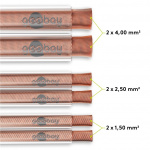 Goobay Högtalarkabel transparent CCA 25 m rulle, tvärsnitt 2 x 2,5 mm²