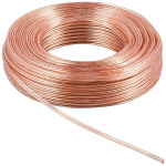 Goobay Högtalarkabel transparent CCA 25 m rulle, tvärsnitt 2 x 2,5 mm²