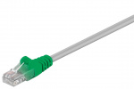 Goobay CAT 5e korsad patchkabel, U/UTP, grå-grön kopparklädd aluminiumtråd (CCA)