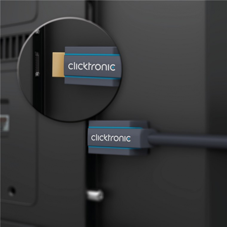ClickTronic Höghastighets HDMI™-kabel Premiumkabel | 1x HDMI™-kontakt 1x HDMI™-kontakt | 12,5 m | UHD 4K @ 30 Hz