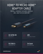 ClickTronic HDMI™ till Micro HDMI™-adapterkabel Premiumkabel | 1x HDMI™-kontakt 1x Micro-HDMI™-kontakt | 5,0 m | UHD 4K @ 30 Hz