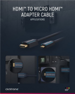 ClickTronic HDMI™ till Micro HDMI™-adapterkabel Premiumkabel | 1x HDMI™-kontakt 1x Micro-HDMI™-kontakt | 5,0 m | UHD 4K @ 30 Hz