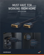 ClickTronic DVI-kabel Premiumkabel | 1x DVI-kontakt 1x DVI-kontakt | 2,0 m | WQXGA @ 60 Hz