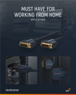 ClickTronic DVI-kabel Premiumkabel | 1x DVI-kontakt 1x DVI-kontakt | 5,0 m | WQXGA @ 60 Hz