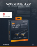 ClickTronic DVI-kabel Premiumkabel | 1x DVI-kontakt 1x DVI-kontakt | 5,0 m | WQXGA @ 60 Hz