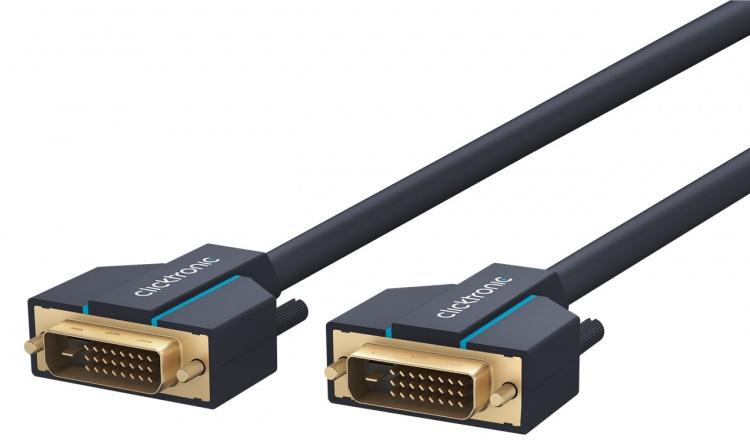 ClickTronic DVI-kabel Premiumkabel | 1x DVI-kontakt 1x DVI-kontakt | 7,5 m | WQXGA @ 60 Hz