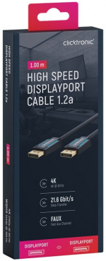 ClickTronic DisplayPort™-kabel Premiumkabel | 1x DisplayPort™-kontakt 1x DisplayPort™-kontakt | 1,0 m | UHD 4K @ 60 Hz