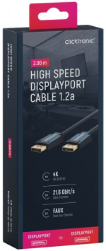 ClickTronic DisplayPort™-kabel Premiumkabel | 1x DisplayPort™-kontakt 1x DisplayPort™-kontakt | 2,0 m | UHD 4K @ 60 Hz