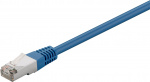 Goobay Patchkabel CAT 5e, F/UTP, blå kopparklädd aluminiumtråd (CCA), utan snäpplåsskydd