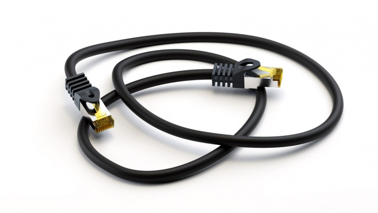 Goobay RJ45 patchkabel S/FTP (PiMF), 500 MHz, med CAT 7 råkabel, svart, 1,5 m LSZH halogenfri kabelhölje, koppar, RJ45-kontakt (CAT 6A)