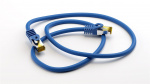 Goobay RJ45 patchkabel S/FTP (PiMF), 500 MHz, med CAT 7 råkabel, blå, 2 m LSZH halogenfri kabelhölje, koppar, RJ45-kontakt (CAT 6A)