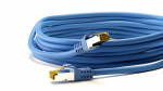 Goobay RJ45 patchkabel S/FTP (PiMF), 500 MHz, med CAT 7 råkabel, blå, 2 m LSZH halogenfri kabelhölje, koppar, RJ45-kontakt (CAT 6A)