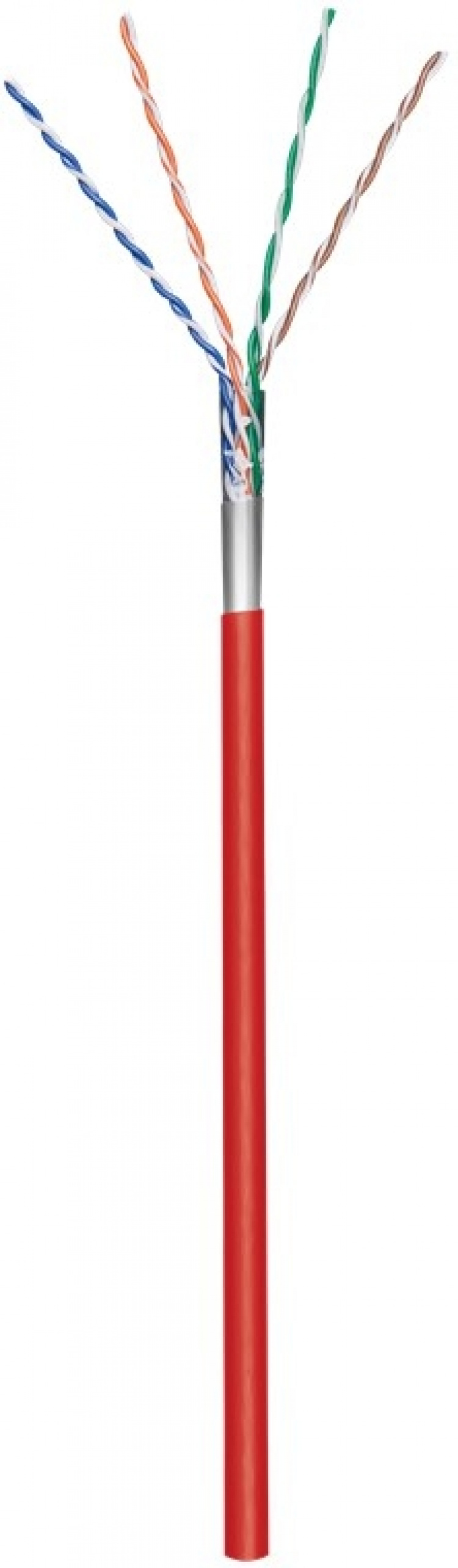 Goobay CAT 5e Nätverkskabel, F/UTP, 100 m, röd Kopparklädd aluminiumledare (CCA), AWG 26/7 (stranded), PVC-kabelhölje Goobay CAT 5e Nätverkskabel, F/UTP, 100 m, röd Kopparklädd aluminiumledare (CCA), AWG 26/7 (stranded), PVC-kabelhölje