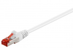 Goobay Patchkabel CAT 6, S/FTP (PiMF), vit, 7,5 m kopparklädd aluminiumtråd (CCA)