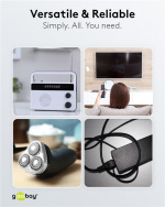 Goobay Anslutningskabel Eurokontakt, 1,8 m, svart Euro-kontakt (typ C, CEE 7/16) > apparatuttag C7