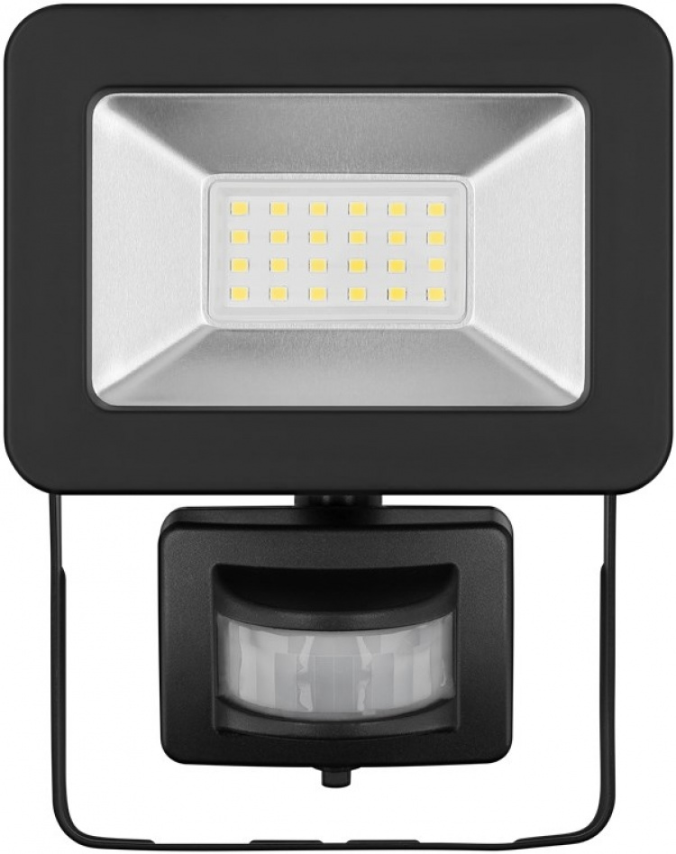 Goobay LED-strålkastare för utomhusbruk, 20 W, med rörelsedetektor med 1700 lm, neutralt vitt ljus (4000 K), PIR-sensor med ON/OFF-funktion och M16 kabelgenomföring, lämplig för utomhusbruk (IP44) Goobay LED-strålkastare för utomhusbruk, 20 W, med rörelsedetektor med 1700 lm, neutralt vitt ljus (4000 K), PIR-sensor med ON/OFF-funktion och M16 kabelgenomföring, lämplig för utomhusbruk (IP44)